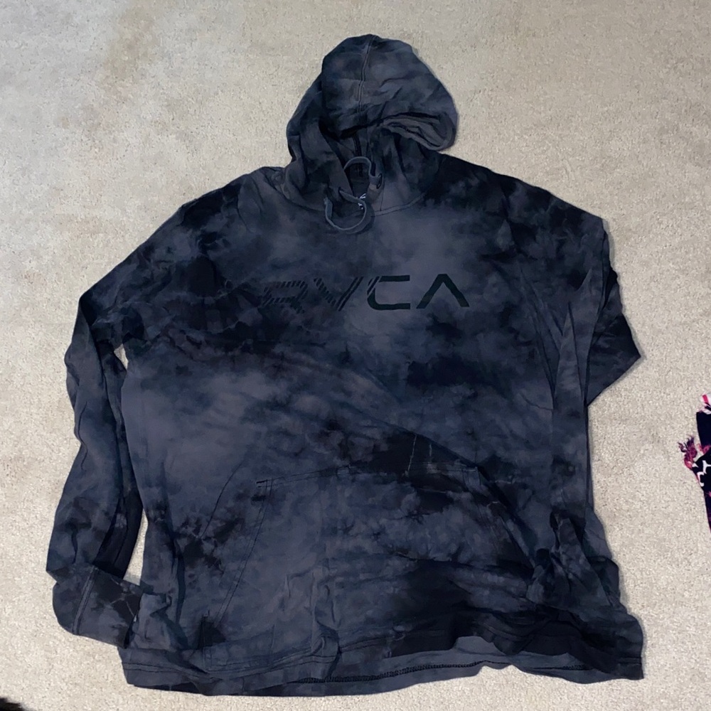 RVCA Charcoal Tie-Dye Men's Hoodie